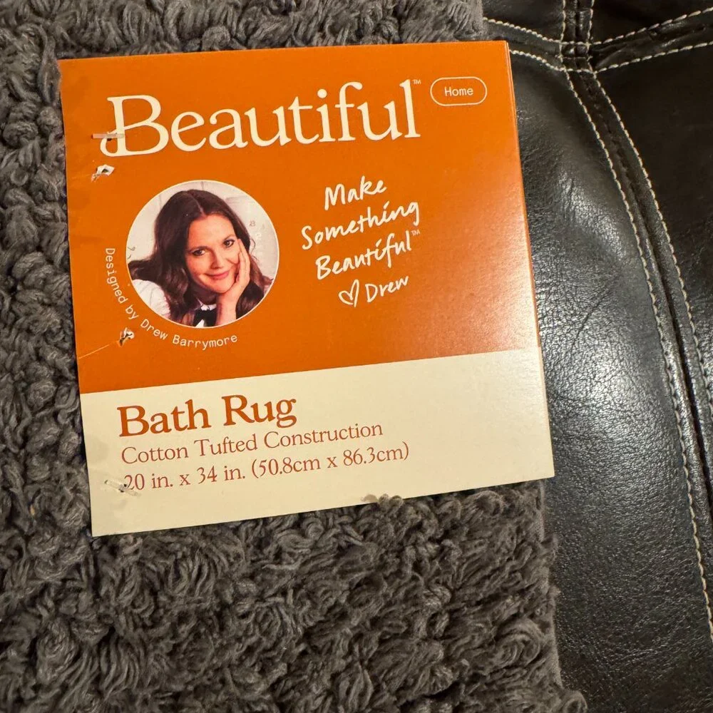 NEW Beautiful Home Cotton Bath Rug by Drew Barrymore 20”x34